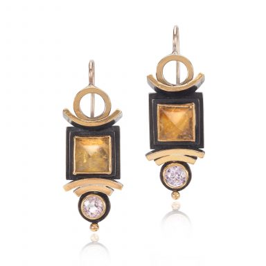 Topaz and Spinel Earrings
