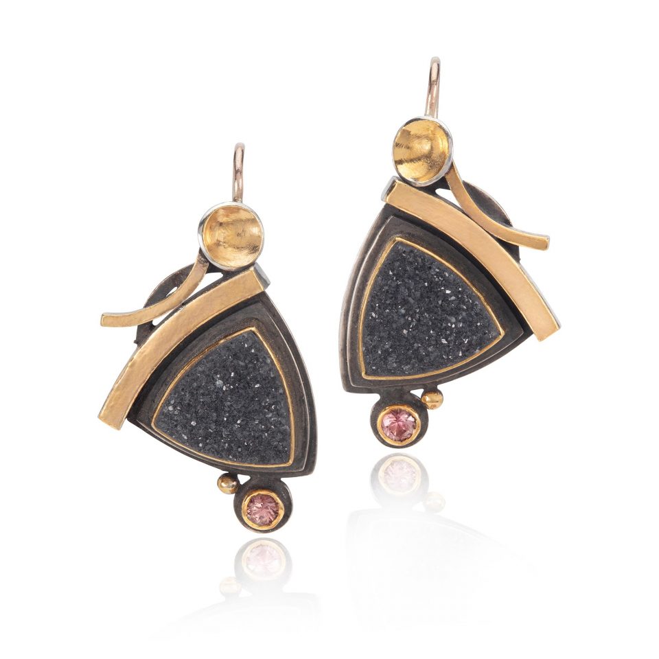 Druzy and Spinel Earrings